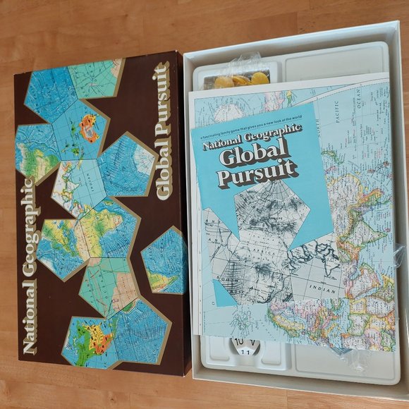 Vintage 1987 National Geographic " Global Pursuit " Fun Education Geography Game - Picture 2 of 8